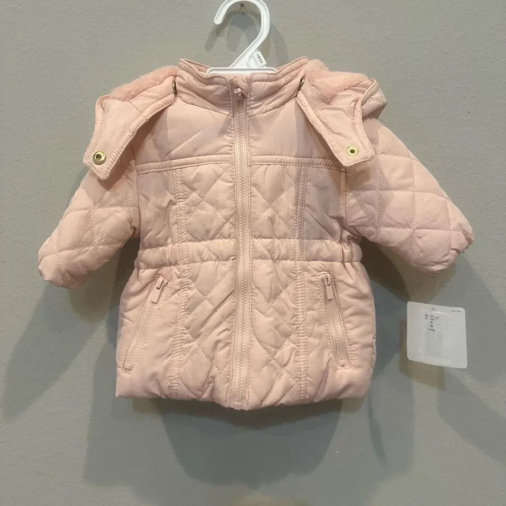Infant Girl Puffer Coat‎ Pink 3 month